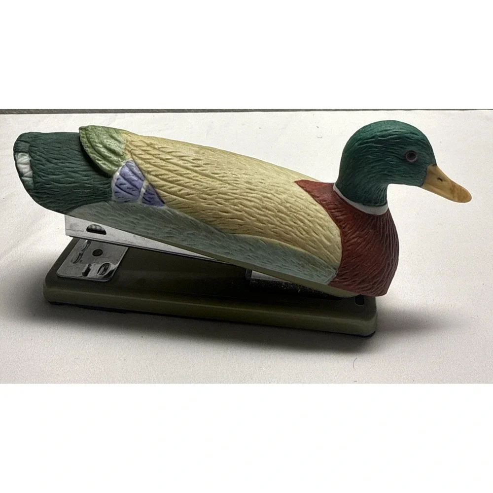 Vintage MR Man 1983 Mallard Duck Ceramic Stapler